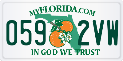 FL license plate 0592VW
