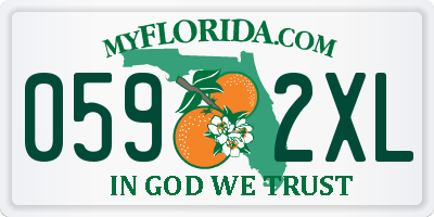 FL license plate 0592XL