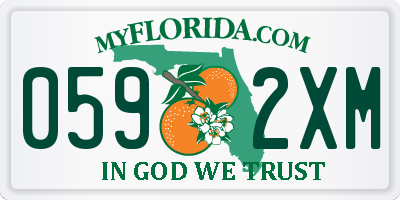 FL license plate 0592XM