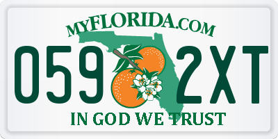 FL license plate 0592XT
