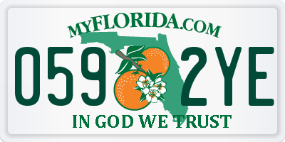 FL license plate 0592YE