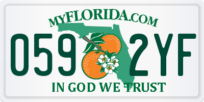 FL license plate 0592YF