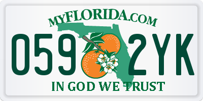 FL license plate 0592YK