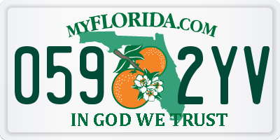 FL license plate 0592YV
