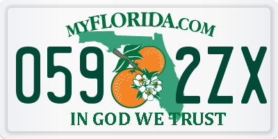 FL license plate 0592ZX