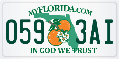FL license plate 0593AI