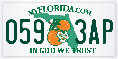 FL license plate 0593AP