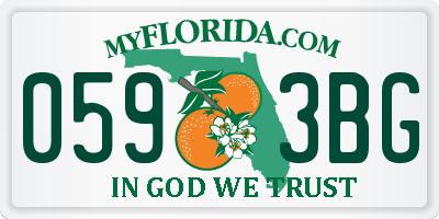 FL license plate 0593BG