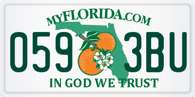 FL license plate 0593BU