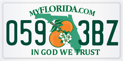FL license plate 0593BZ