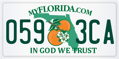 FL license plate 0593CA