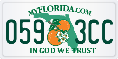 FL license plate 0593CC