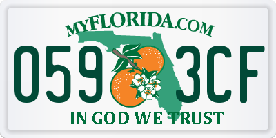 FL license plate 0593CF