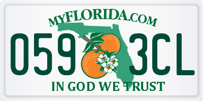 FL license plate 0593CL