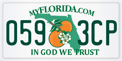 FL license plate 0593CP