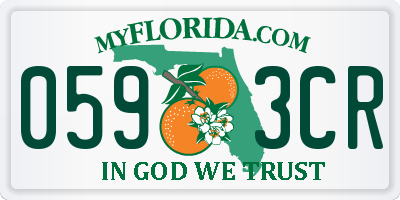 FL license plate 0593CR