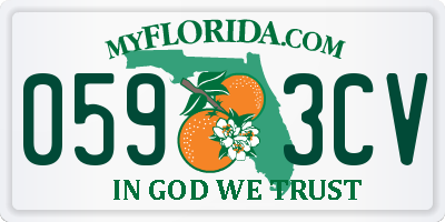 FL license plate 0593CV