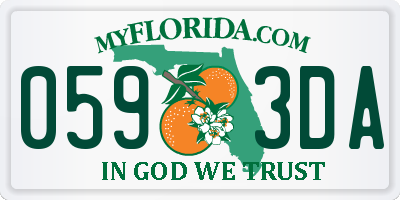 FL license plate 0593DA