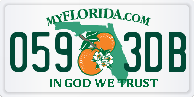 FL license plate 0593DB