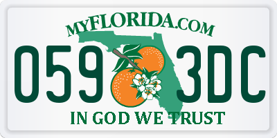 FL license plate 0593DC