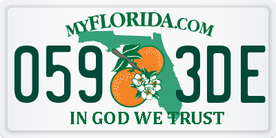 FL license plate 0593DE