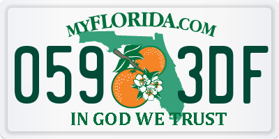 FL license plate 0593DF