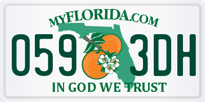FL license plate 0593DH