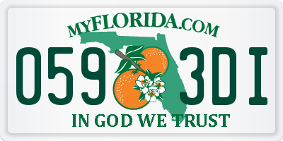 FL license plate 0593DI