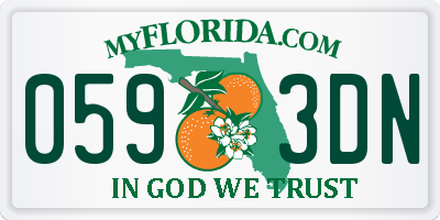 FL license plate 0593DN