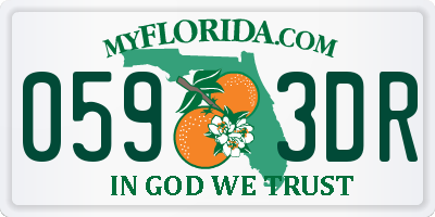 FL license plate 0593DR