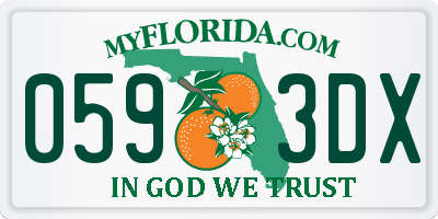FL license plate 0593DX