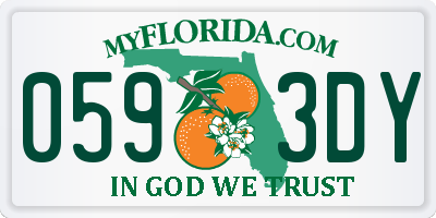FL license plate 0593DY
