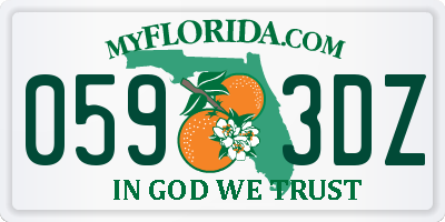 FL license plate 0593DZ
