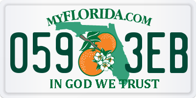 FL license plate 0593EB