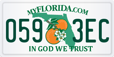 FL license plate 0593EC