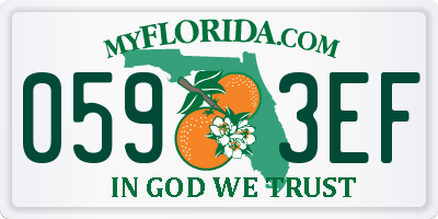 FL license plate 0593EF