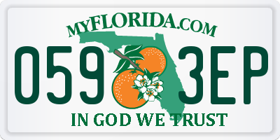 FL license plate 0593EP