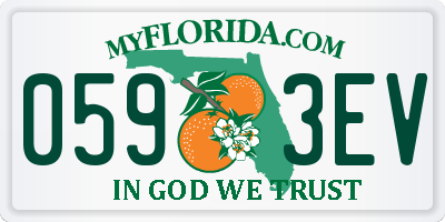 FL license plate 0593EV