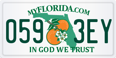 FL license plate 0593EY