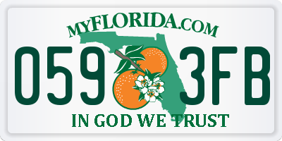FL license plate 0593FB