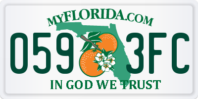 FL license plate 0593FC