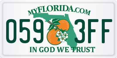 FL license plate 0593FF