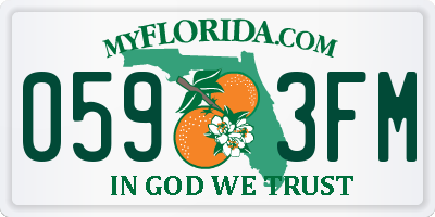 FL license plate 0593FM