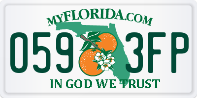 FL license plate 0593FP