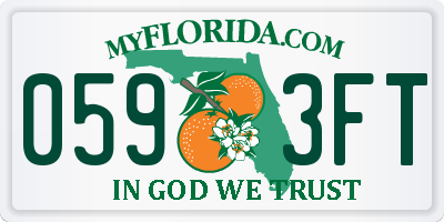 FL license plate 0593FT