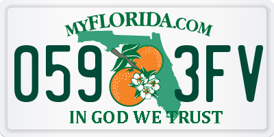 FL license plate 0593FV