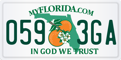 FL license plate 0593GA