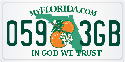 FL license plate 0593GB