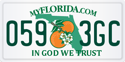 FL license plate 0593GC
