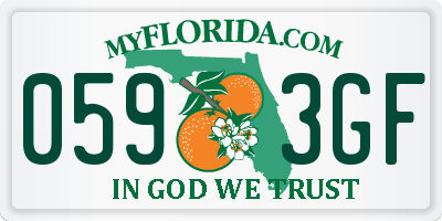 FL license plate 0593GF
